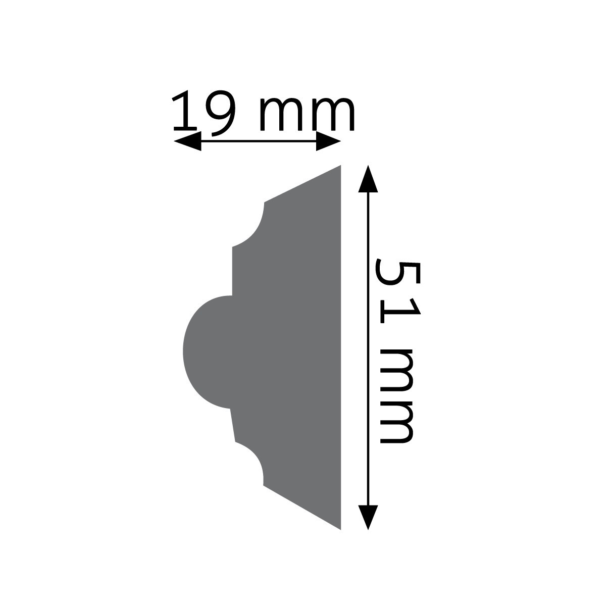 Listwa ścienna zdobiona Creativa LNZ-04