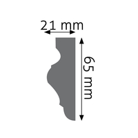 6.5 x 2.1 cm