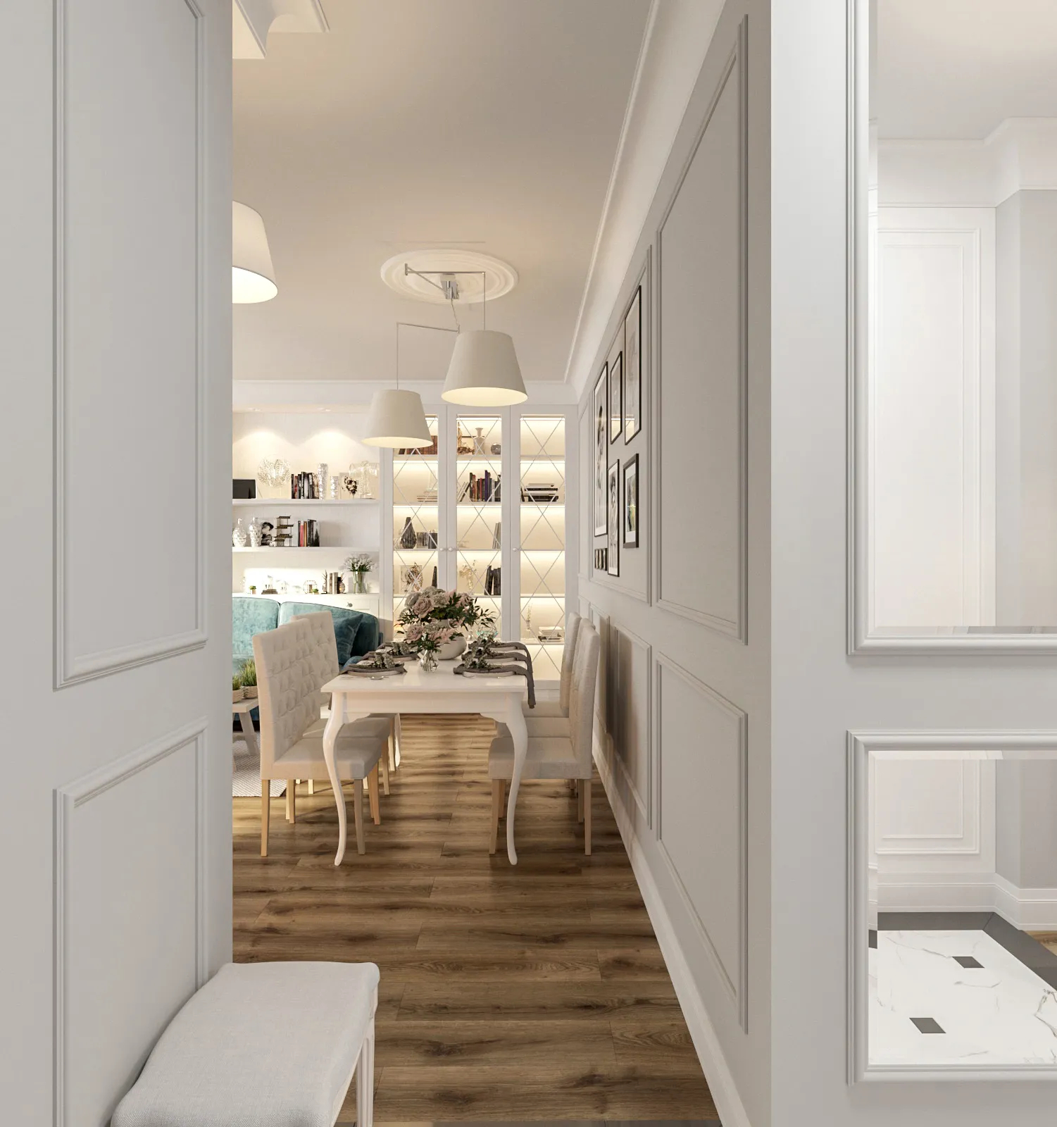 MD002 Listwa ścienna biała wym. 200 x 1.8 x 4 cm, z PolyForce