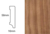 Listwa przypodłogowa fornirowana lakierowana CP58 Sapella (240 cm x 5,8 cm x 1,6 cm)