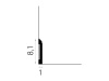 Listwa przypodłogowa MD258 biała wym. 200 x 1 x 8.1 cm, z PolyForce
