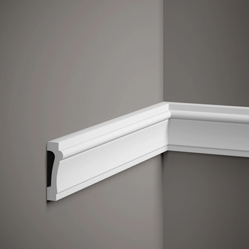 Listwa ścienna biała MD007 wym. 200 x 2.3 x 7.3 cm, z PolyForce