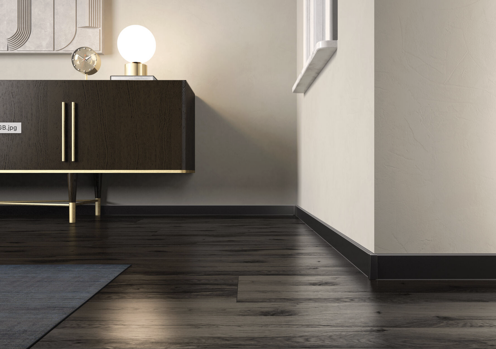 Listwa przypodłogowa PVC MASTERLINE 80 Czarny RAL 9005 Mat