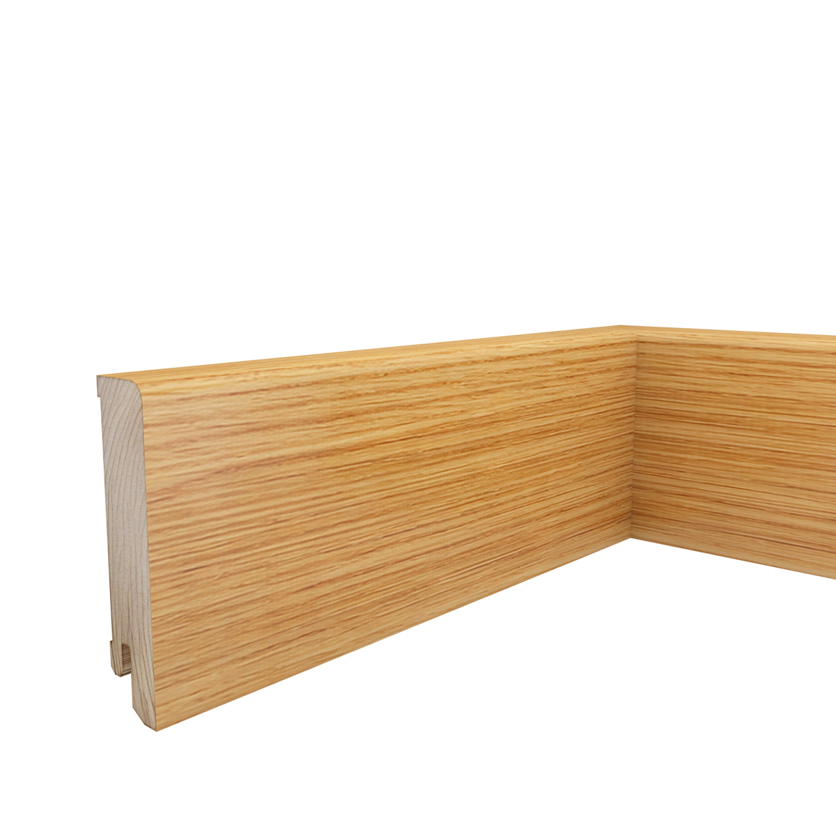 PRÓBKA 20 CM - Listwa przypodłogowa drewniana 80x18 mm - dąb lakierowany