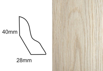Listwa przypodłogowa dąb fornirowana nielakierowana LP50 (200 cm x 4 cm x 2,8 cm)
