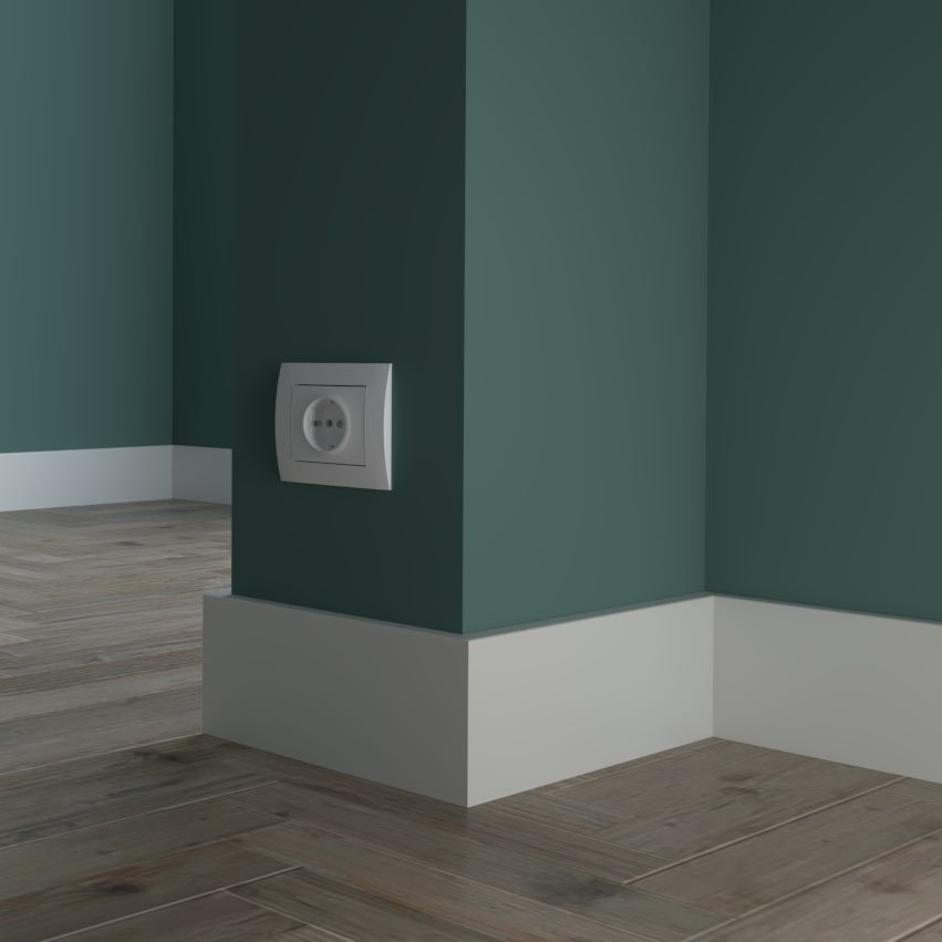 Listwa przypodłogowa drewniana lakierowana PW7C P7C27362A (220 cm x 7 cm x 1,6 cm) iglaste białe