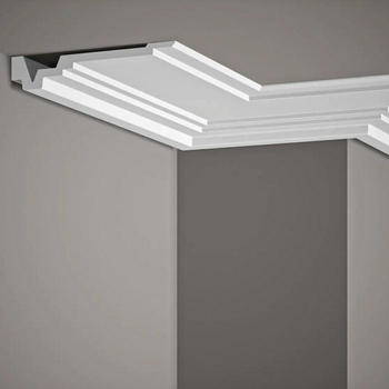 Listwa przysufitowa styropianowa biała MDB163 wym. 200 x 16 x 3.2 cm, z ProFoam