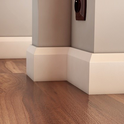 Listwa przypodłogowa MDF PLUS wilgocioodporna lakierowana półmat biała RS (262 cm x 10 cm x 1,6 cm)