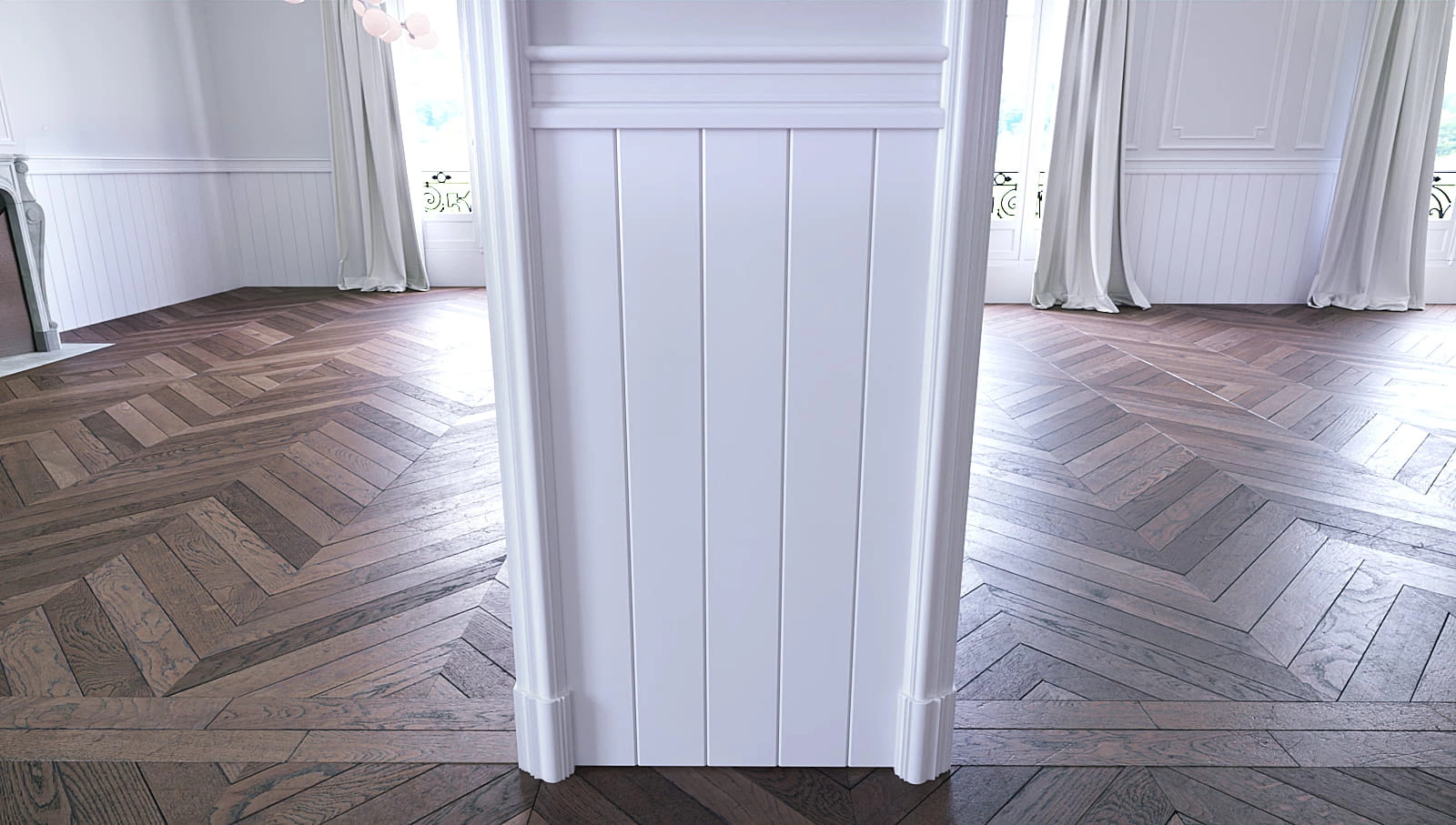 Lakierowana boazeria angielska PURE - wymiary 200 x 109 cm