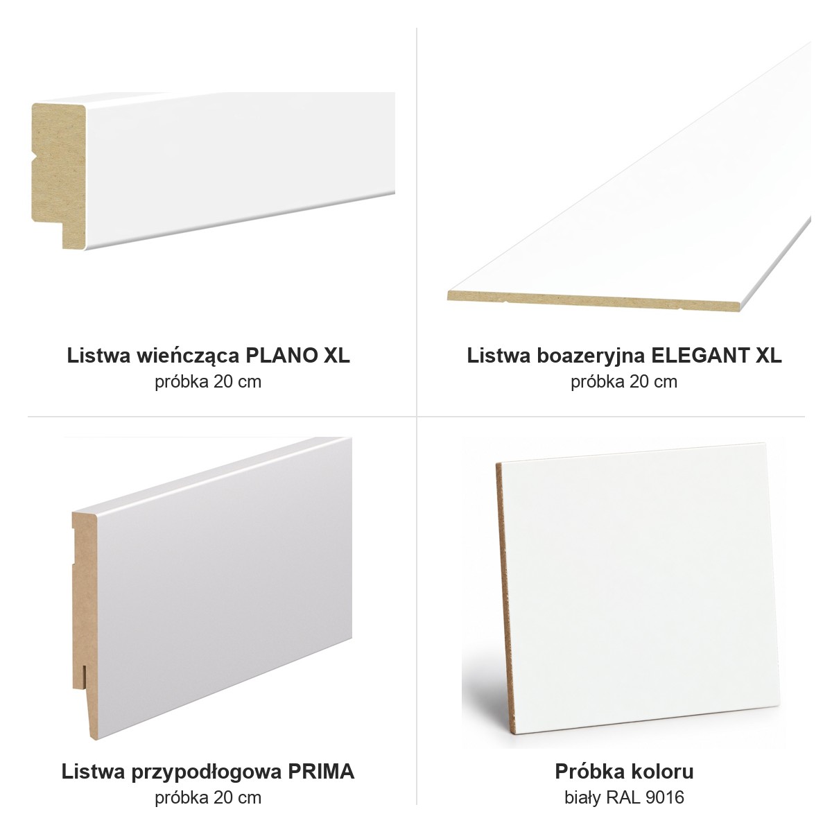 Boazeria ścienna LOFT do malowania + Farba biały RAL9016 - zestaw próbek