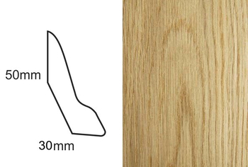 Listwa przypodłogowa fornirowana lakierowana LP60 (240 cm x 5 cm x 3 cm) dąb