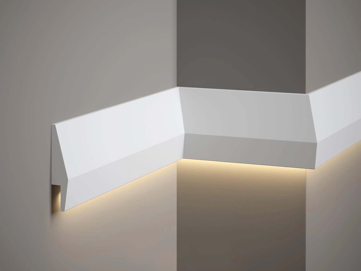 Listwa oświetleniowa ścienna MD016 biała wym. 200 x 2.3 x 10 cm, z PolyForce