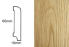 Listwa przypodłogowa fornirowana lakierowana CP60 (240 cm x 6 cm x 1,8 cm) dąb