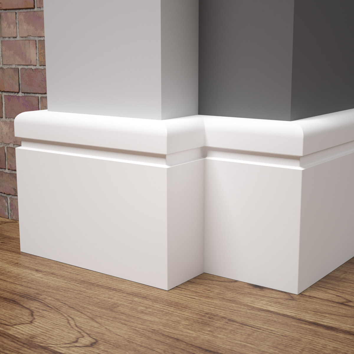 Listwa przypodłogowa MDF lakierowana biała FOGE LB2 - 10cm