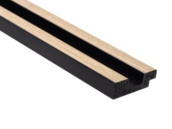 Lamela ścienna Lewe zakończenie L0102L jasny dąb wym. 270 x 1.2 x 3.6 cm, z PolyForce