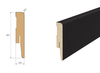 Listwa przypodłogowa MDF TRIO R5, Czarny Mat, 8cm