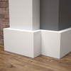 PRÓBKA 20 CM - Listwa przypodłogowa MDF lakierowana biała z wodoodporną powłoką PRIMA SLIM 8cm