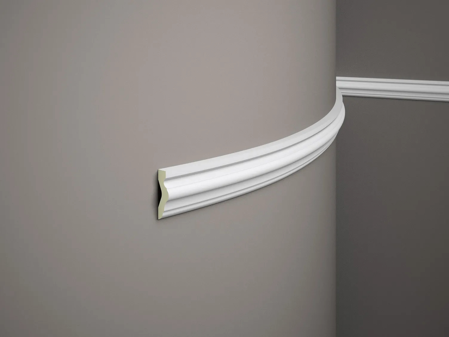 Listwa ścienna elastyczna MD308F biała wym. 200 x 2.1 x 6.5 cm, z Flex