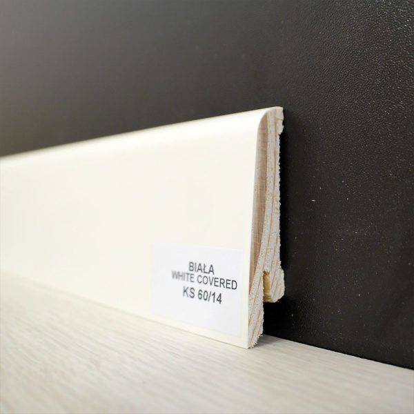 Listwa przypodłogowa KS60 biała white covered (240 cm x 6cm x 1,5cm) 