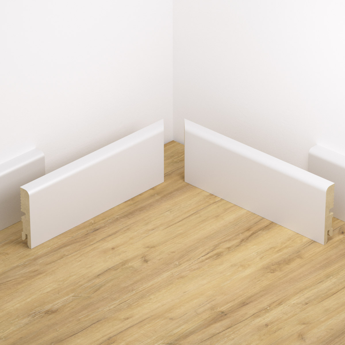 Narożnik wewnętrzny do listwy przypodłogowej lakierowany biały FOGE - LB1 10cm