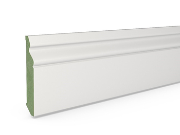 Listwa przypodłogowa MDF wilgocioodporny lakierowany półmatowy F3 (244 cm x 8 cm x 1,8 cm) biały RAL 9003