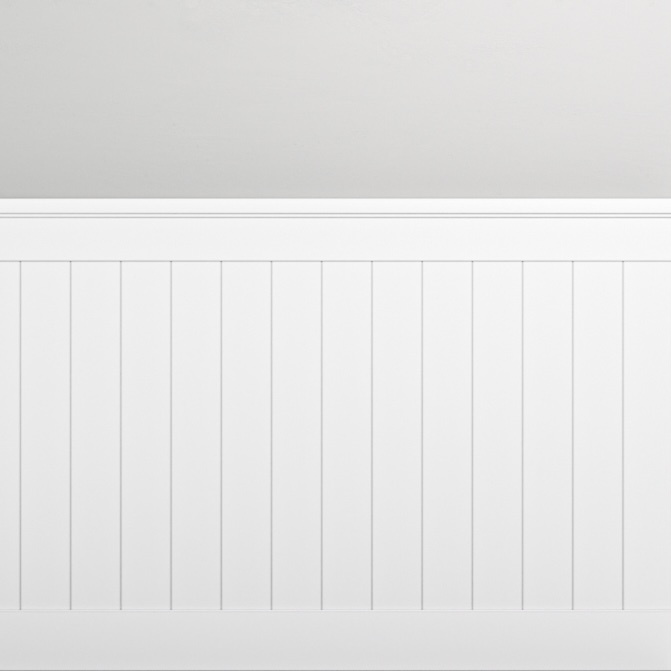 Lakierowana boazeria angielska PRIME-3, zestaw listew boazeryjnych MDF - wymiary 200 x 94 cm