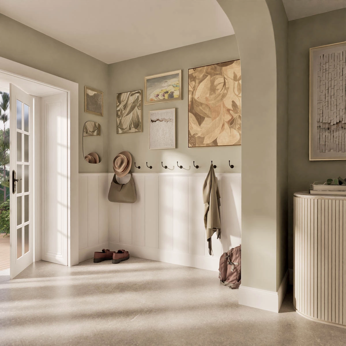 Boazeria ścienna MDF - długość 200 cm / wysokość 118 cm (zestaw Lumo / Elegant XL / Estilo)