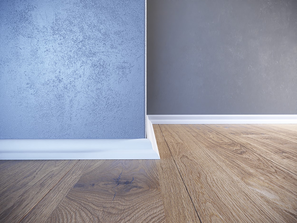 Listwa przypodłogowa drewniana lakierowana LP50 RAL 9003 (240 cm x 4 cm x 2,8 cm) biała