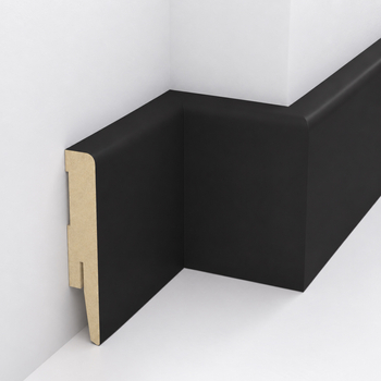 Listwa przypodłogowa MDF TRIO R5, Czarny Mat, 10cm