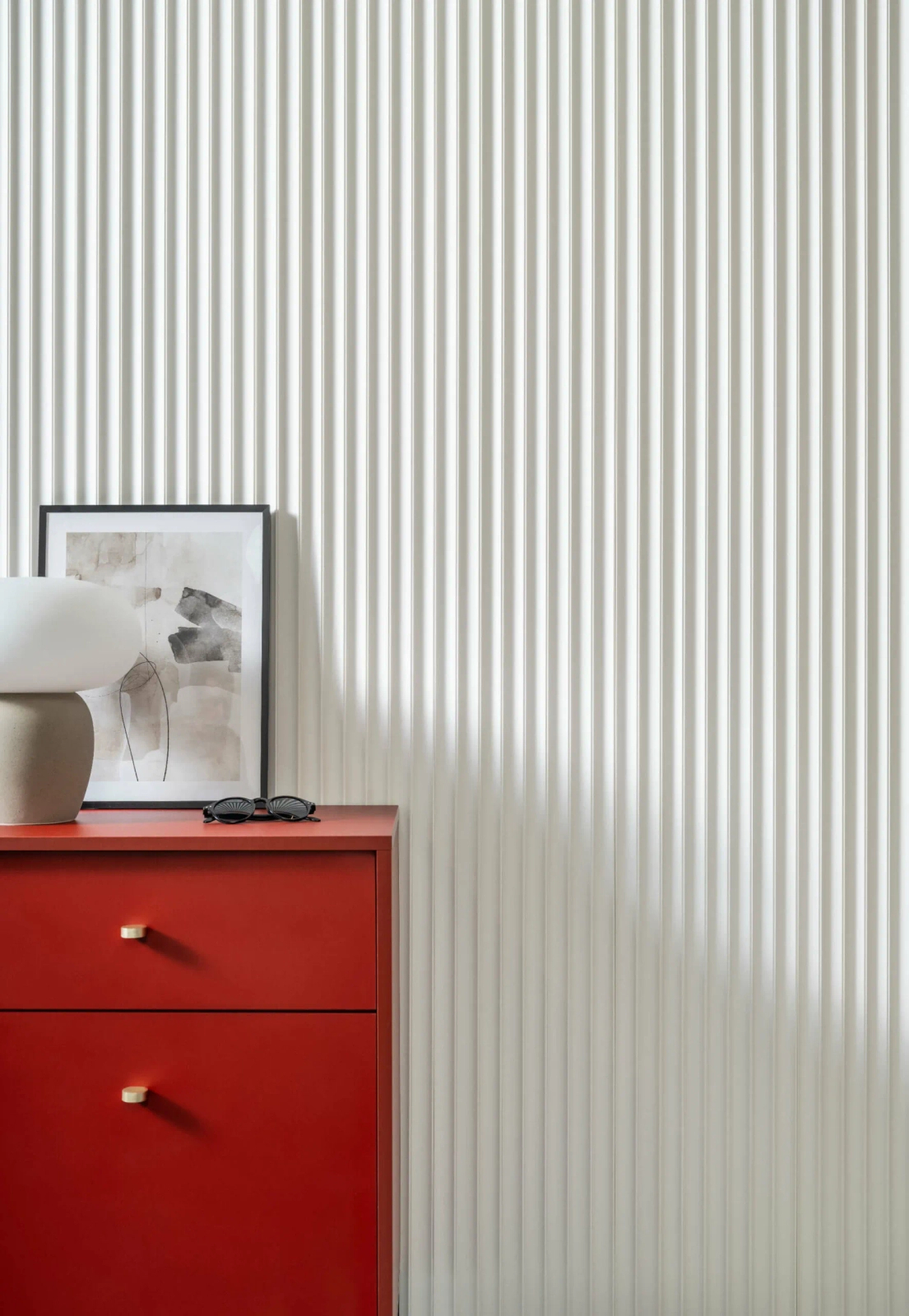 Panel lamelowy WP002TP Lumio biały RAL 9003 wym. 200 x 1.15 x 24.7 cm, z PolyForce