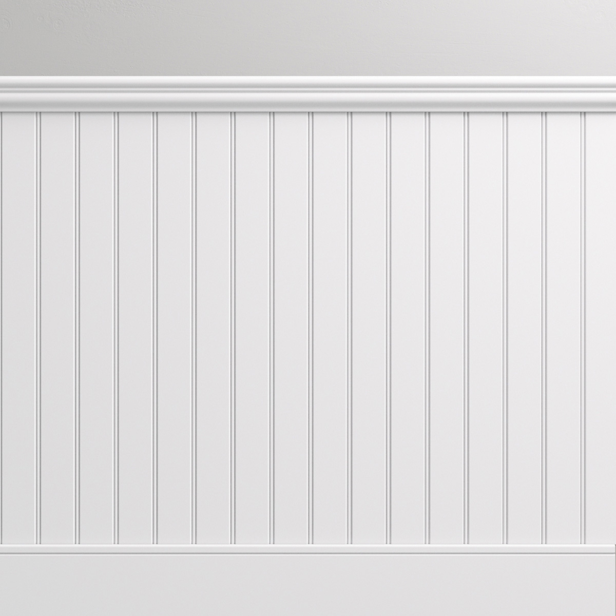 Boazeria angielska MDF lakierowana - zestaw listew na ścianę z listwą przypodłogową - długość 225 cm / wysokość 94,6 cm (model Nova-1)