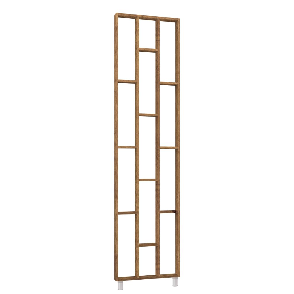 Nowoczesny regał ażurowy dekoracyjny kolor Dąb Królewiecki 75x634x2500 mm