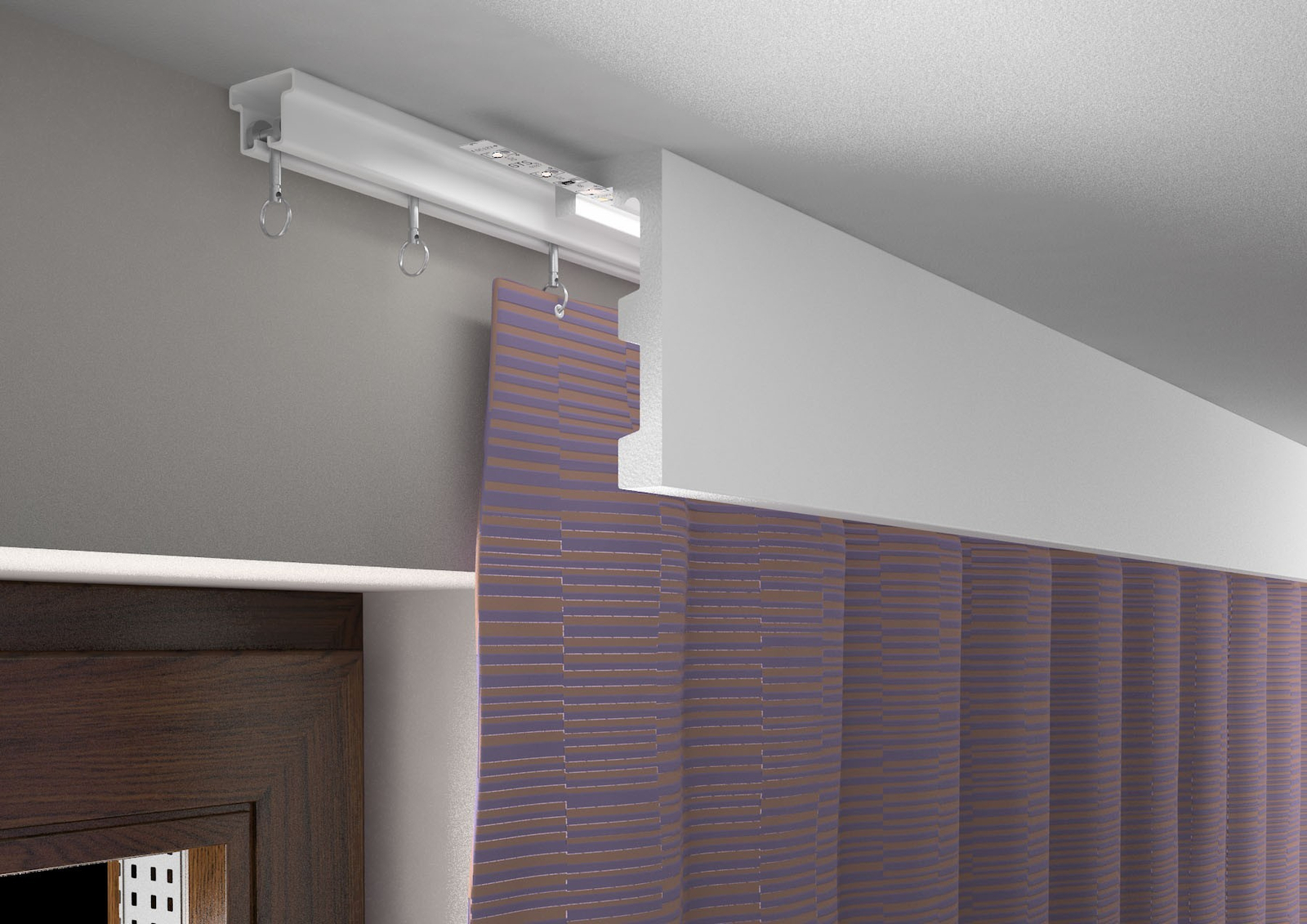 LK-01 200 cm Creativa Maskownica do Karnisza, listwa gzymsowa LIGHTBLOCKER