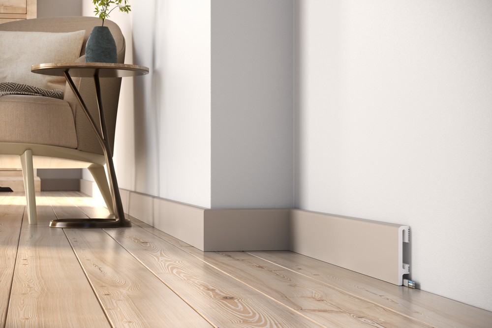 PRÓBKA 20 cm - Listwa przypodłogowa Premium Floor Durofit PF080C cappuccino 8 cm