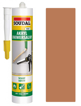 Akryl uniwersalny Soudal TEAK brązowy