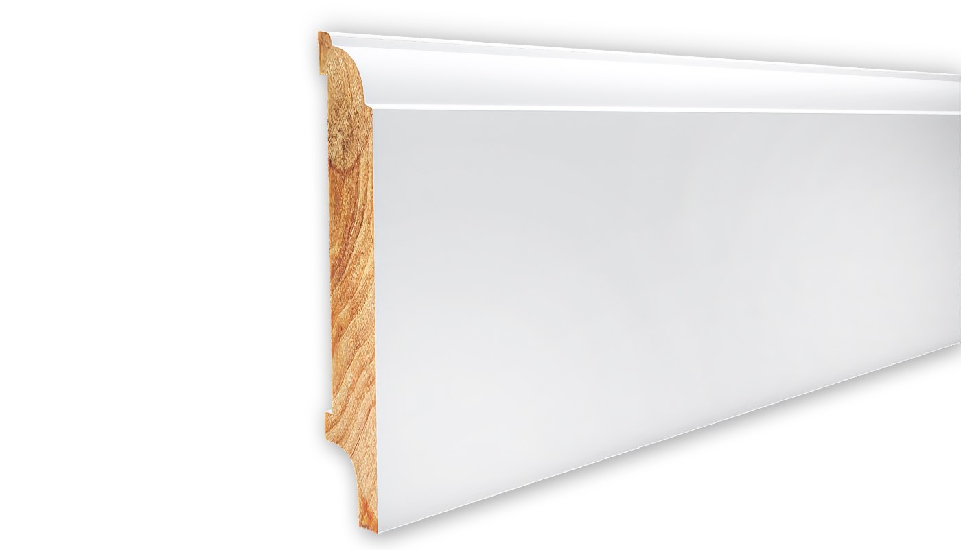 Listwa przypodłogowa drewniana lakierowana AGAT 91 (240 cm x 9,1 cm x 1,6 cm) iglaste