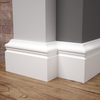 PRÓBKA 20 CM - Listwa przypodłogowa MDF lakierowana biała FOGE LB3 8cm