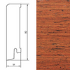 Drewniana listwa przypodłogowa lakierowana 80/18 (240 cm x 8 cm x 1,8 cm) Merbau