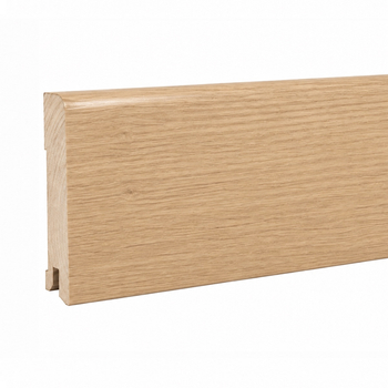 PRÓBKA 20 CM - Listwa przypodłogowa drewniana 95x15 mm - dąb lakierowany
