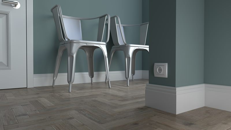 Listwa przypodłogowa drewniana PW95 P9H27362A (220 cm x 9,5 cm x 1,6 cm) iglaste lakierowane białe półmatowe