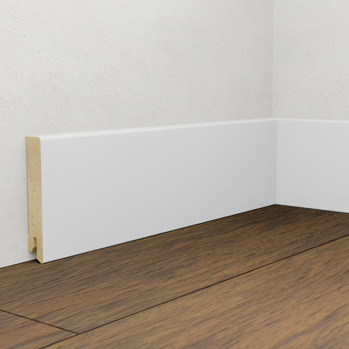 Listwa przypodłogowa MDF Biała Premium, 80x15 mm, Pedross