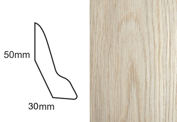 Listwa przypodłogowa fornirowana nielakierowana LP60 (240 cm x 5 cm x 3 cm) dąb