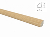 PRÓBKA 20 CM - Ćwierćwałek drewniany wypukły 14x14 mm - dąb lakierowany