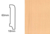 Listwa przypodłogowa fornirowana lakierowana CP60 (240 cm x 6 cm x 1,8 cm) buk