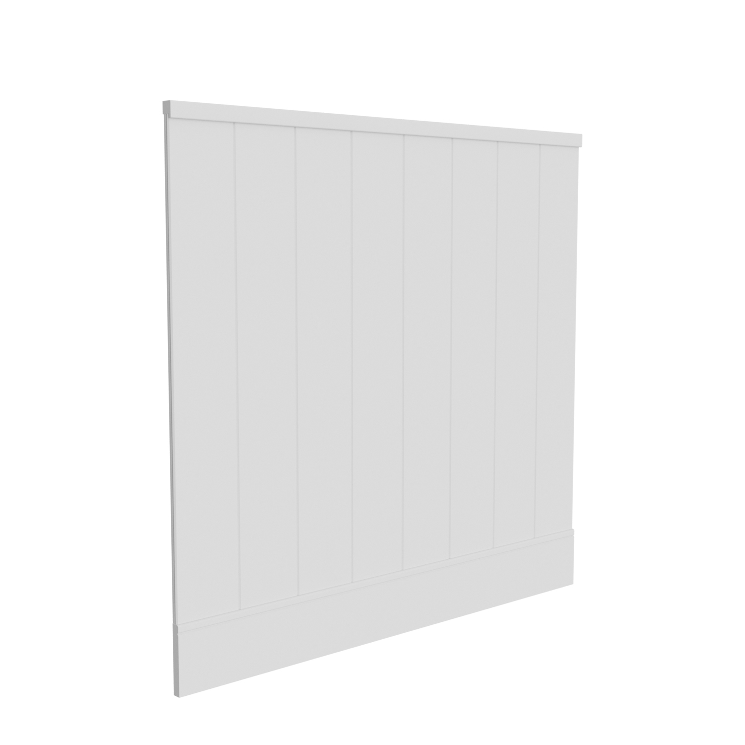 Nowoczesna boazeria ścienna MDF lakierowana – styl angielski - zestaw listew z listwą przypodłogową - długość 225 cm / wysokość 95 cm (model Nova Slim)