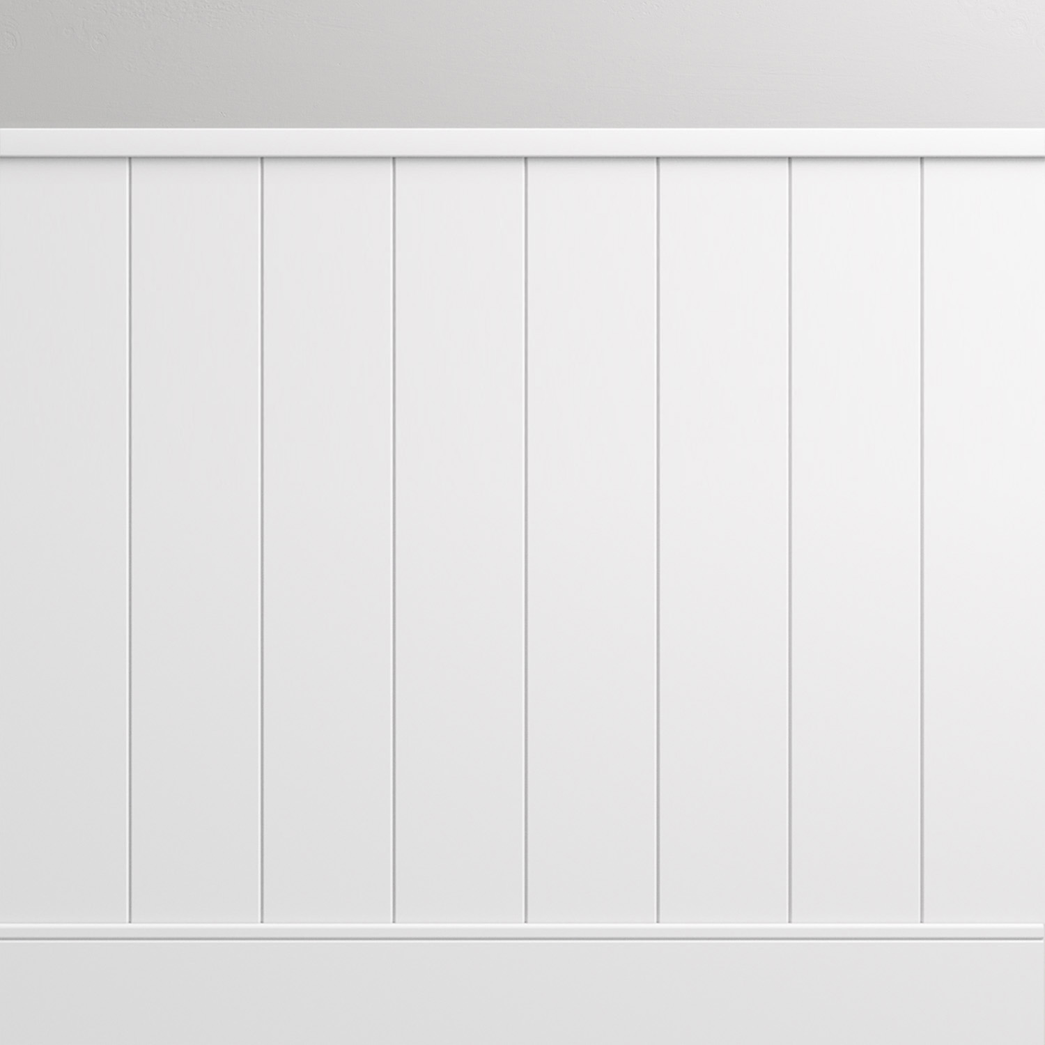 Nowoczesna boazeria ścienna MDF lakierowana – styl angielski - zestaw listew z listwą przypodłogową - długość 225 cm / wysokość 95 cm (model Nova Slim)