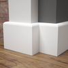 PRÓBKA 20 CM - Listwa przypodłogowa lakierowana biała, MDF wilgocioodporny, FOGE LB1 - 10cm