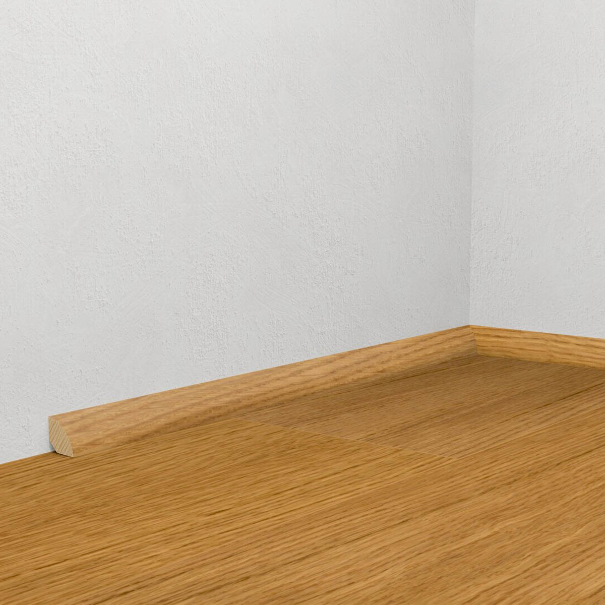 Ćwierćwałek drewniany wypukły 14x14 mm - dąb europejski lakierowany