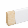 PRÓBKA 20 CM - Drewniana listwa przypodłogowa świerkowa biała, powłoka Polyblend - 6cm