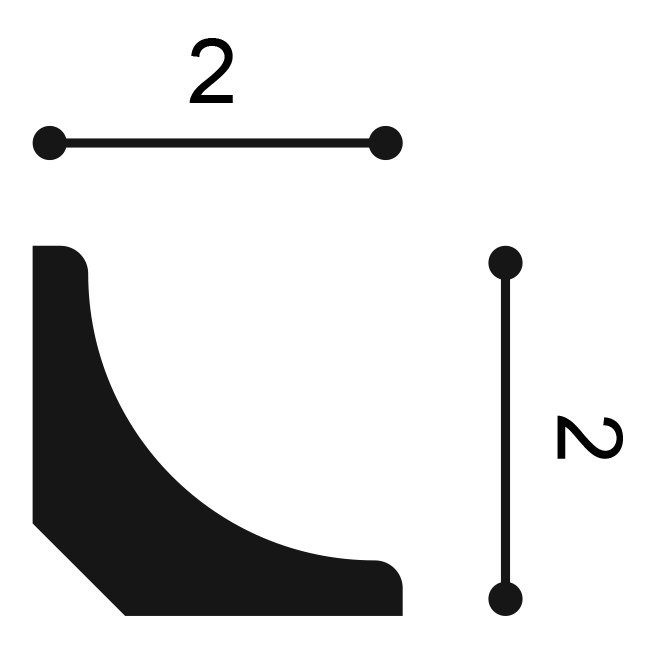 Uniwersalny ćwierćwałek wykończeniowy wklęsły CX133